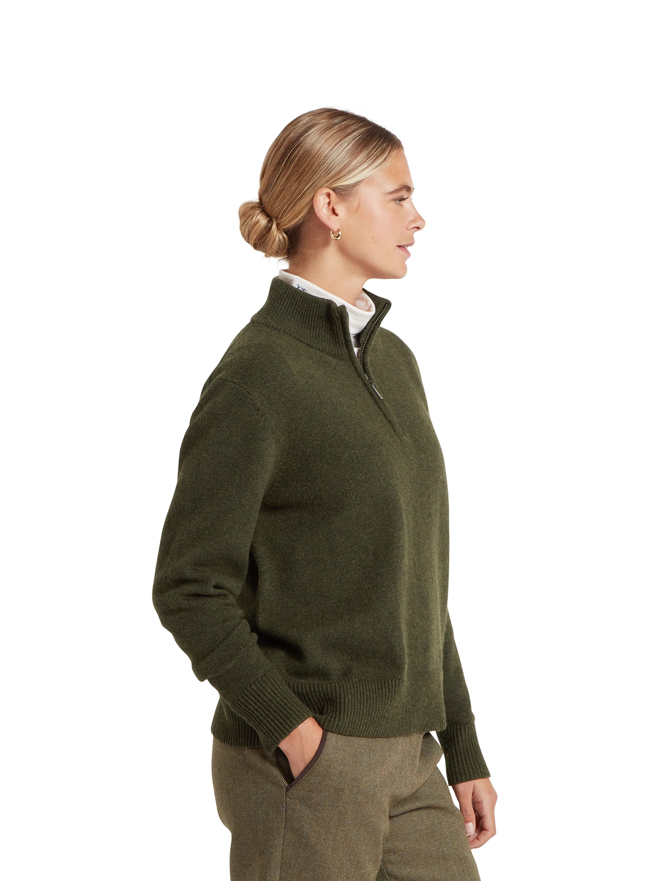 Schoffel Thoralby Quarter Zip Jumper Loden
