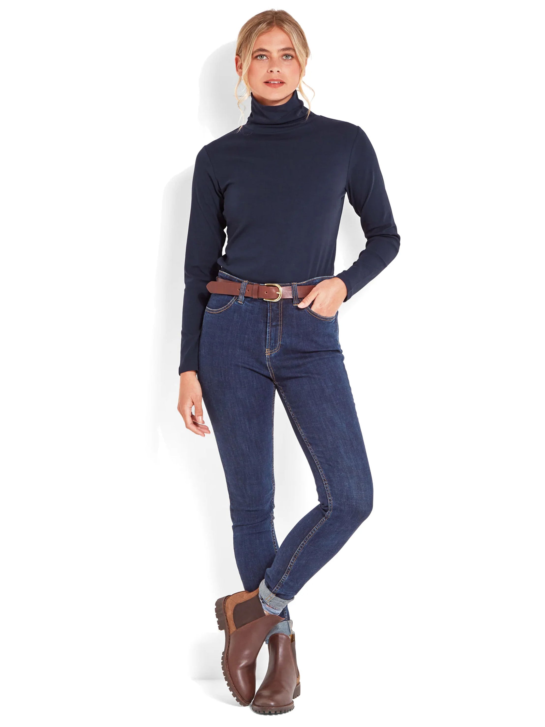 Schoffel Rosedale Roll Neck Navy