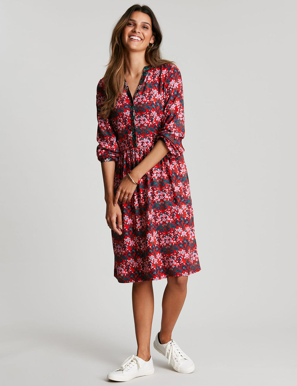Joules Sophia Dress - Red Floral