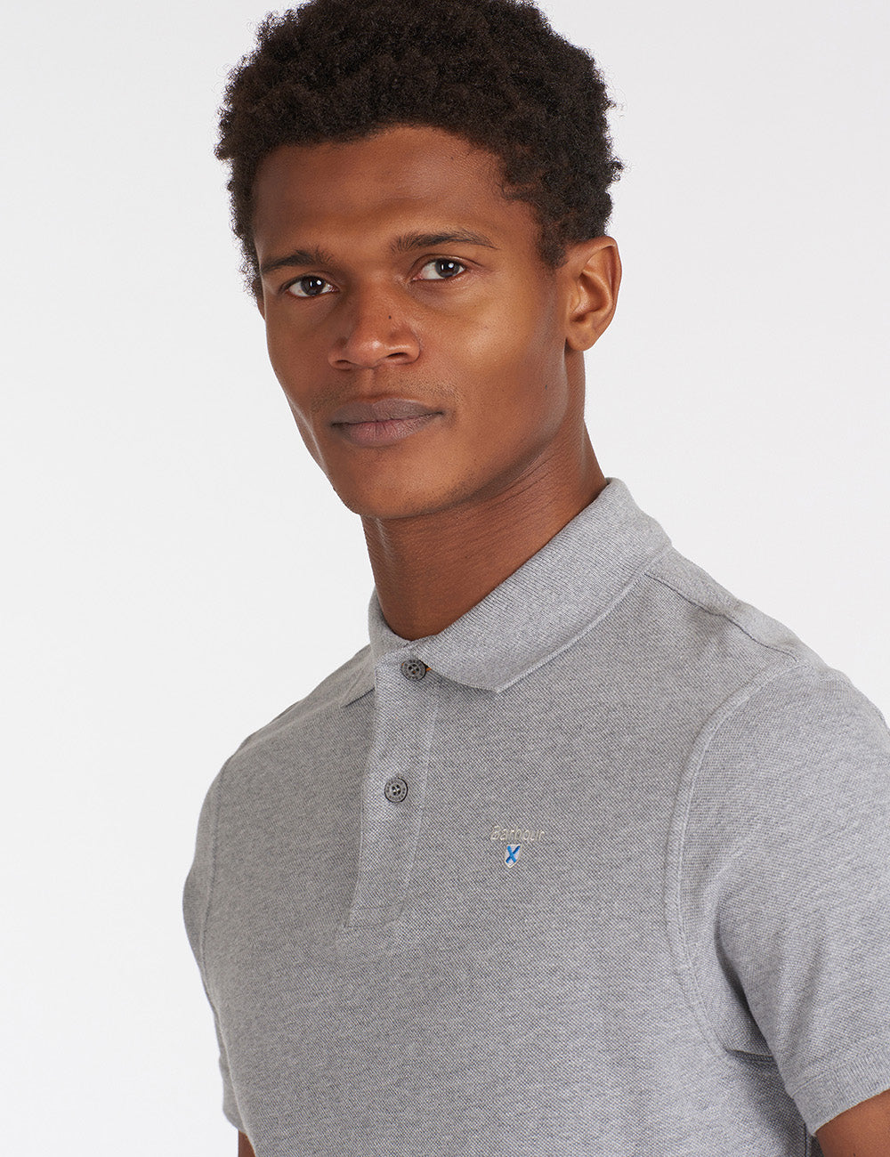 Barbour Sports Polo Shirt Grey Marl