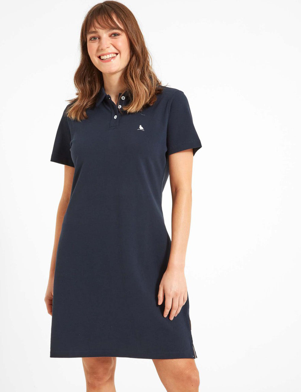 Woman wearing the St. Ives Polo Dress