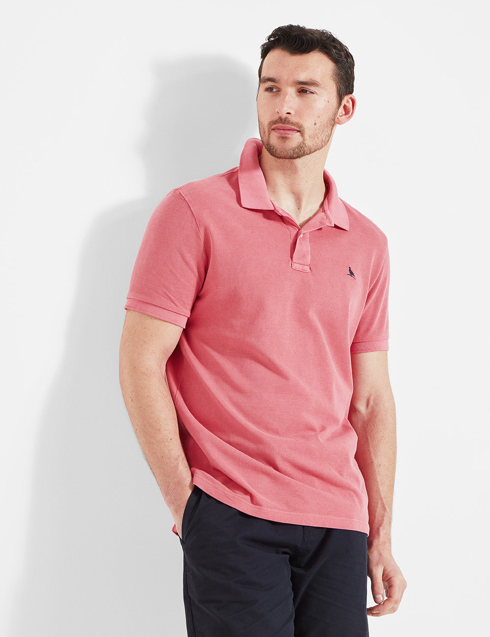 Schoffel St. Ives Garment Dyed Polo Shirt - Coral