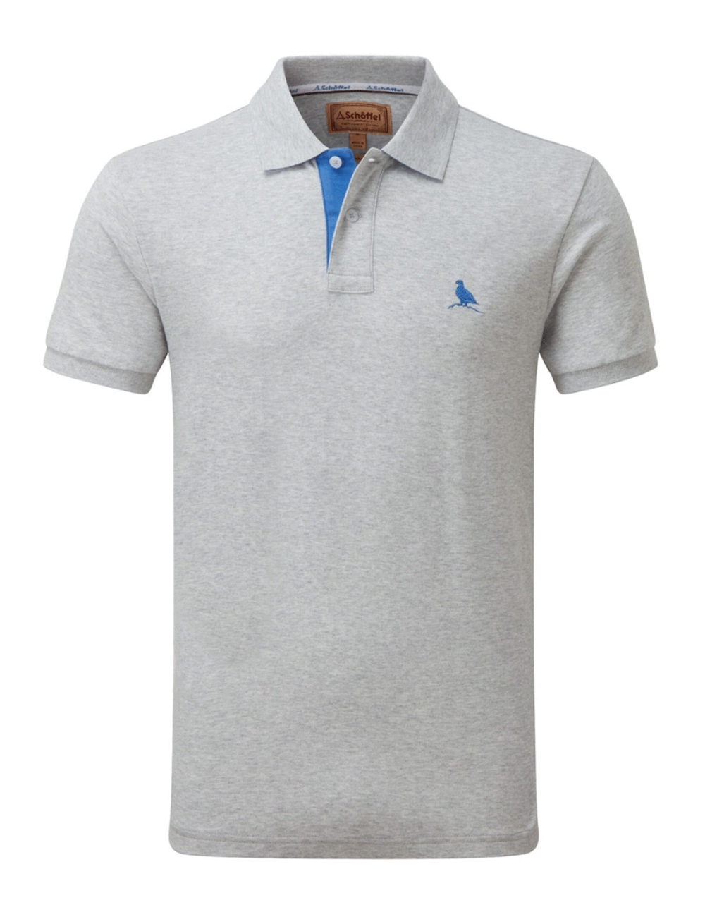 Schoffel's St. Ives Polo Shirt in Grey on a white background