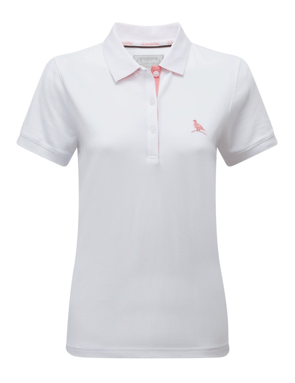 Schoffel's St. Ives Polo Shirt in White on a white background