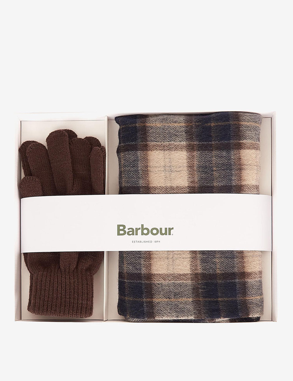 Barbour Tartan Scarf & Glove Gift Set - Autumn Dress Tartan