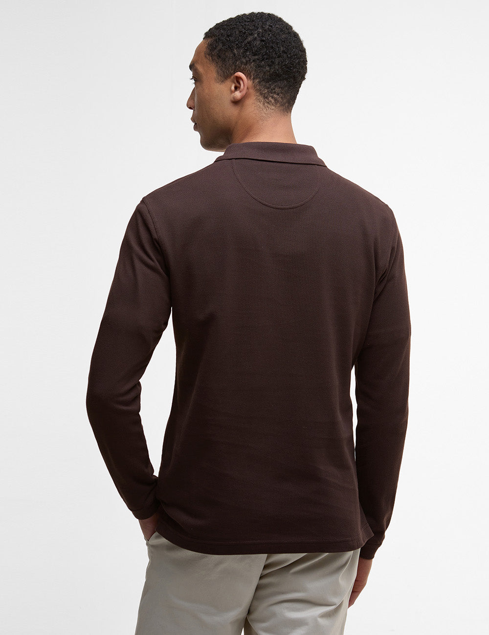 Barbour Essential Tartan Pique Polo Shirt - Dark Oak