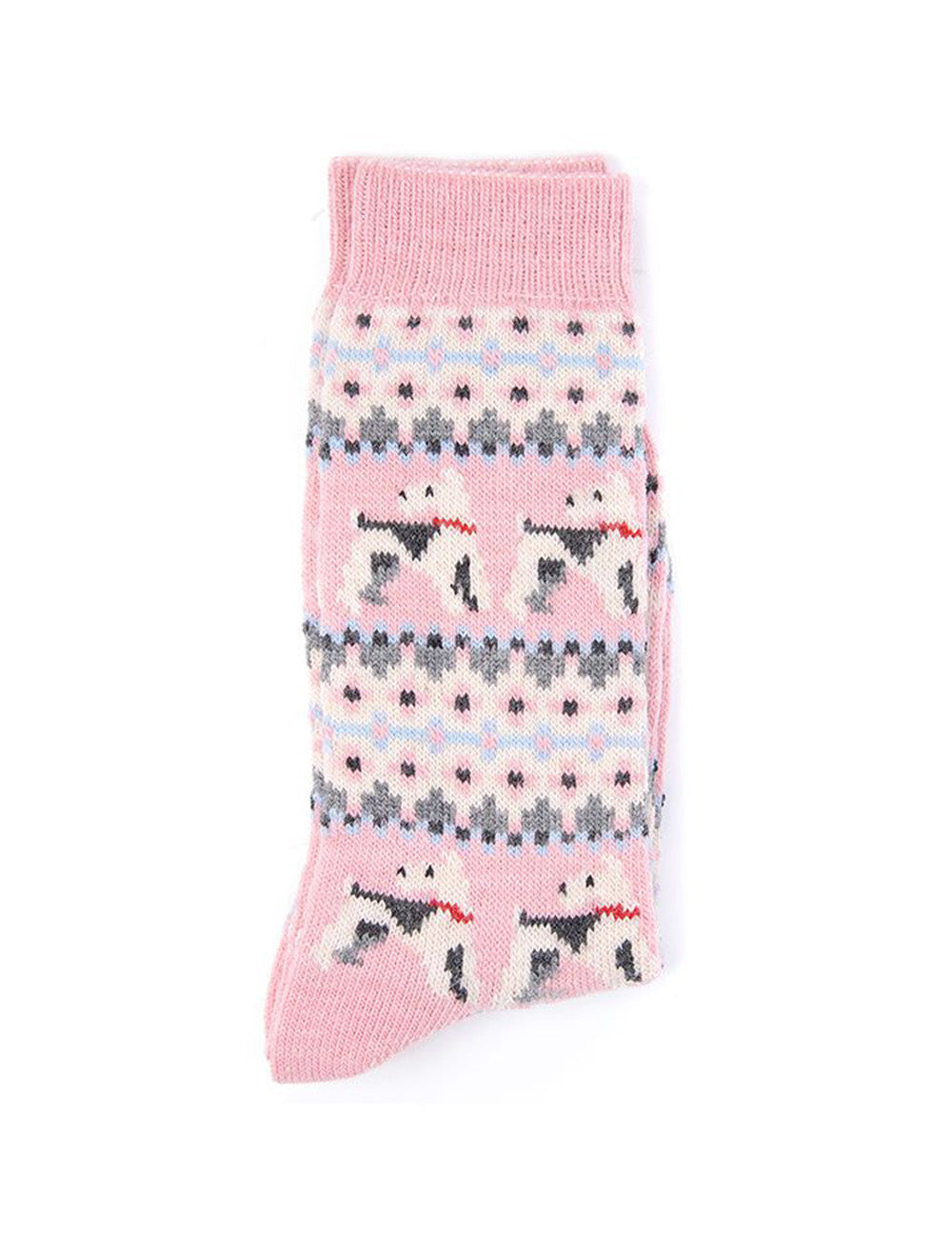 Barbour Terrier Fairisle Socks - Pink