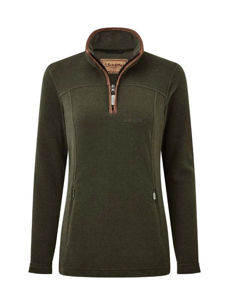 Schoffel Tilton 1/4 Zip Fleece Dark Olive