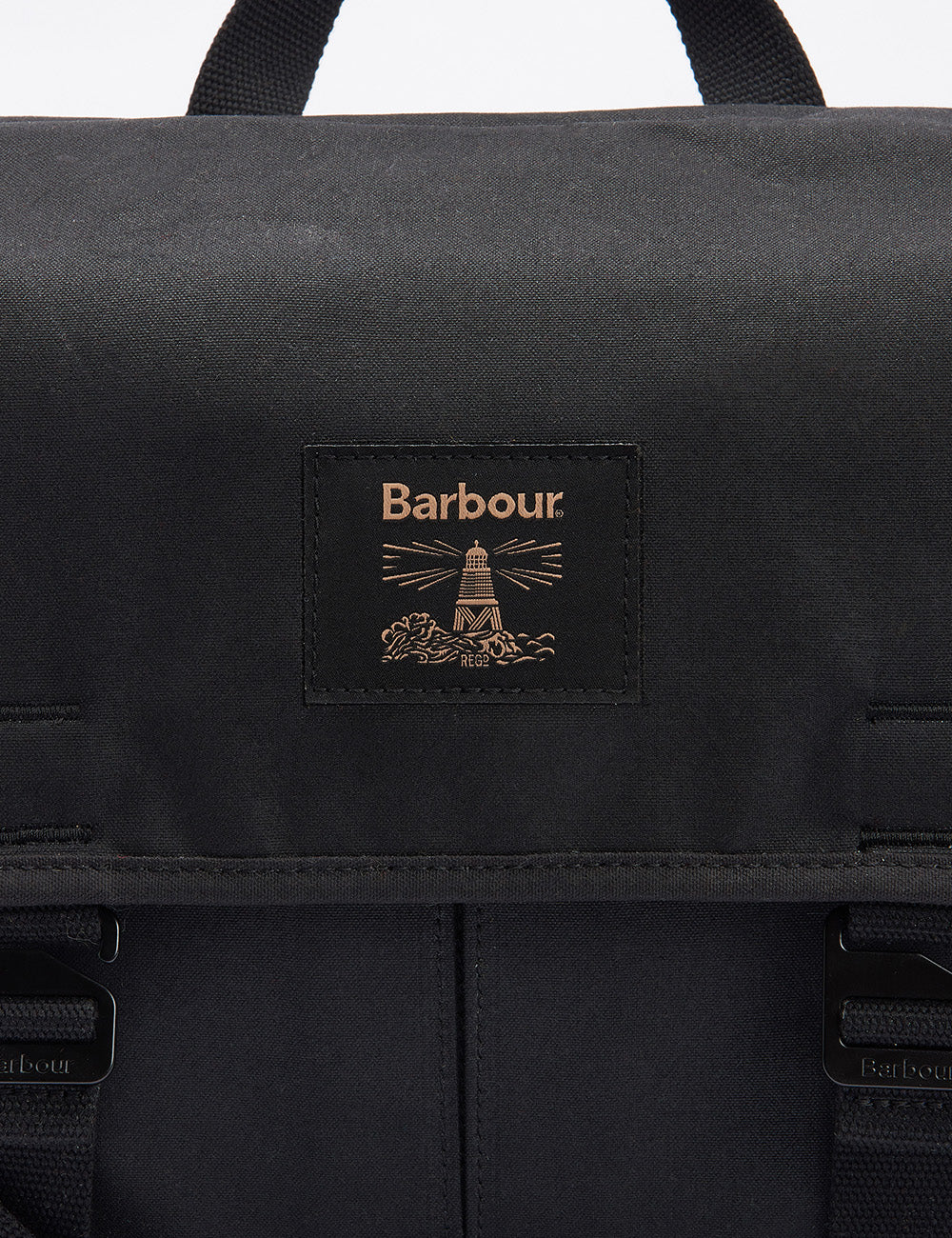 Barbour Field Wax Messenger Bag - Black