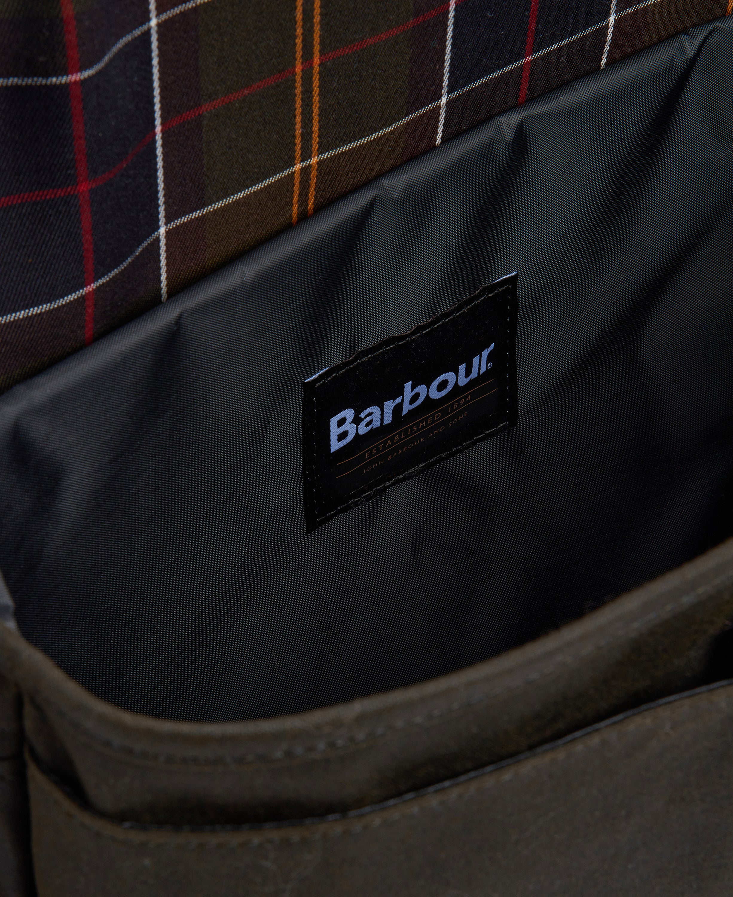 Barbour Field Wax Messenger Bag Olive