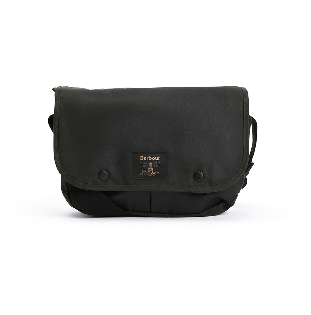 Barbour Field Wax Riever Crossbody Bag Sage