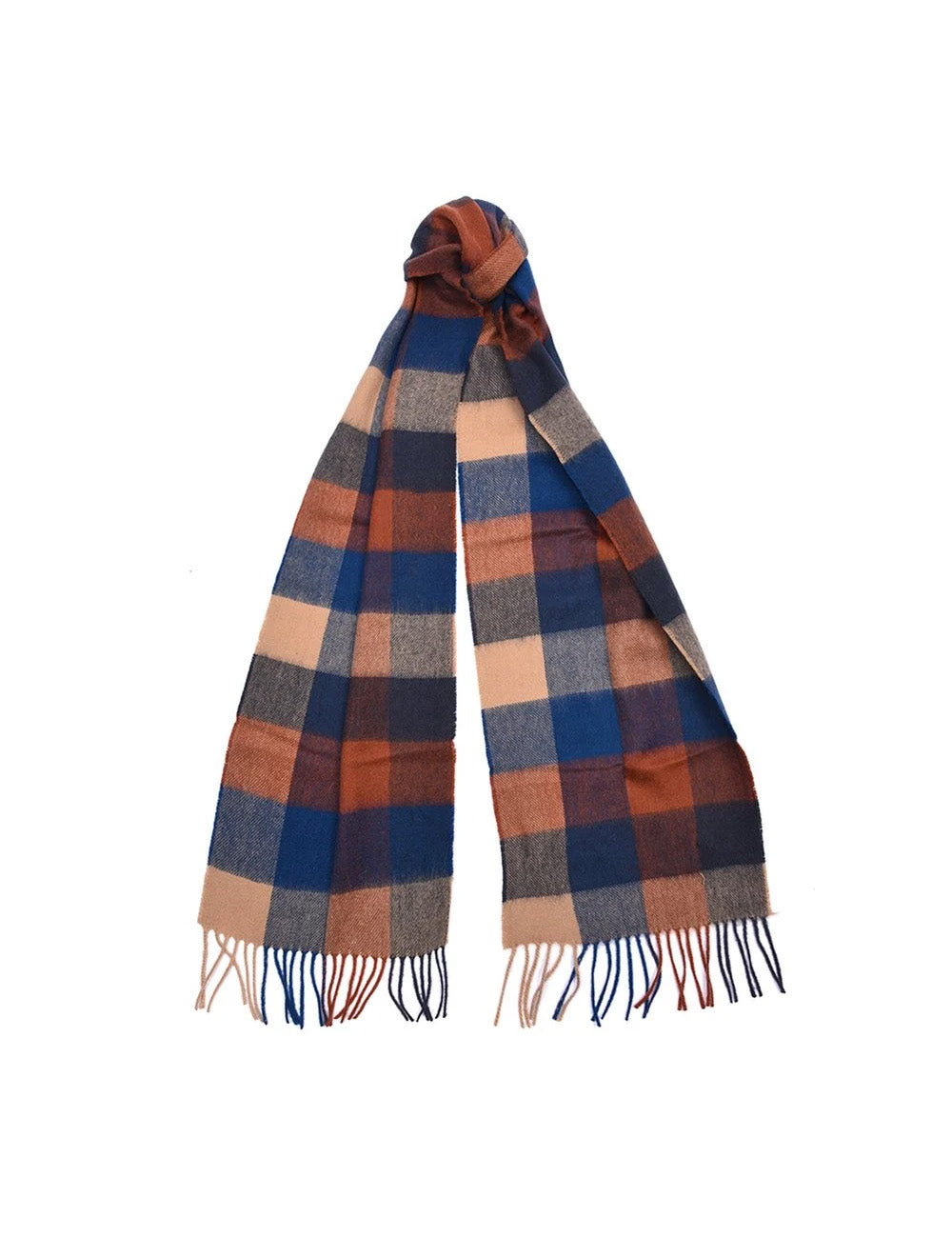 Barbour Lambswool Tattersall Scarf - Tawny Port