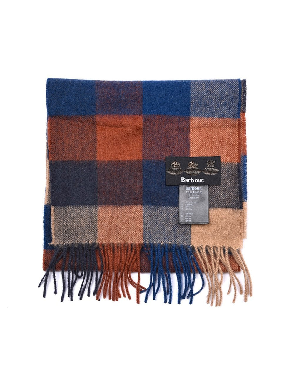 Barbour Lambswool Tattersall Scarf - Tawny Port