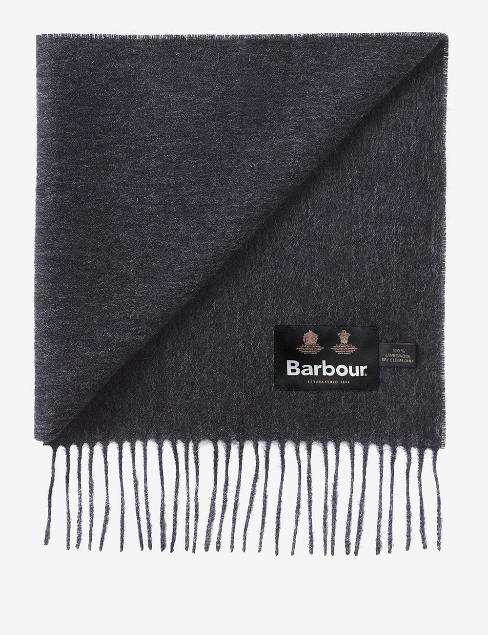 Barbour Lambswool Scarf - Charcoal/Grey