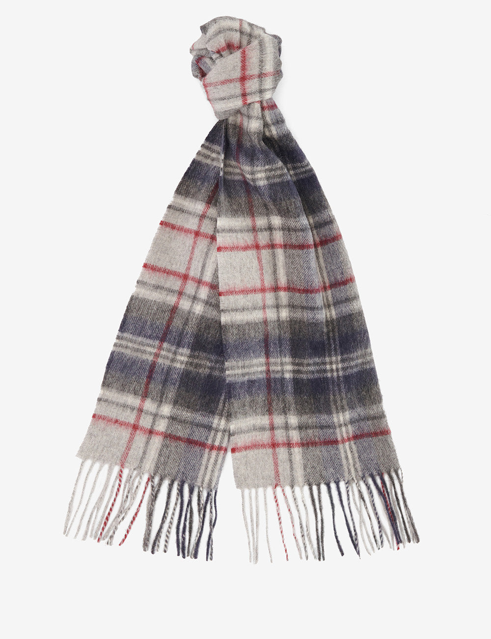 Barbour New Check Tartan Scarf - Blue Granite