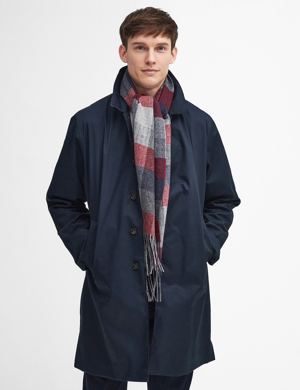 Barbour Bank Scarf - Blue Granite