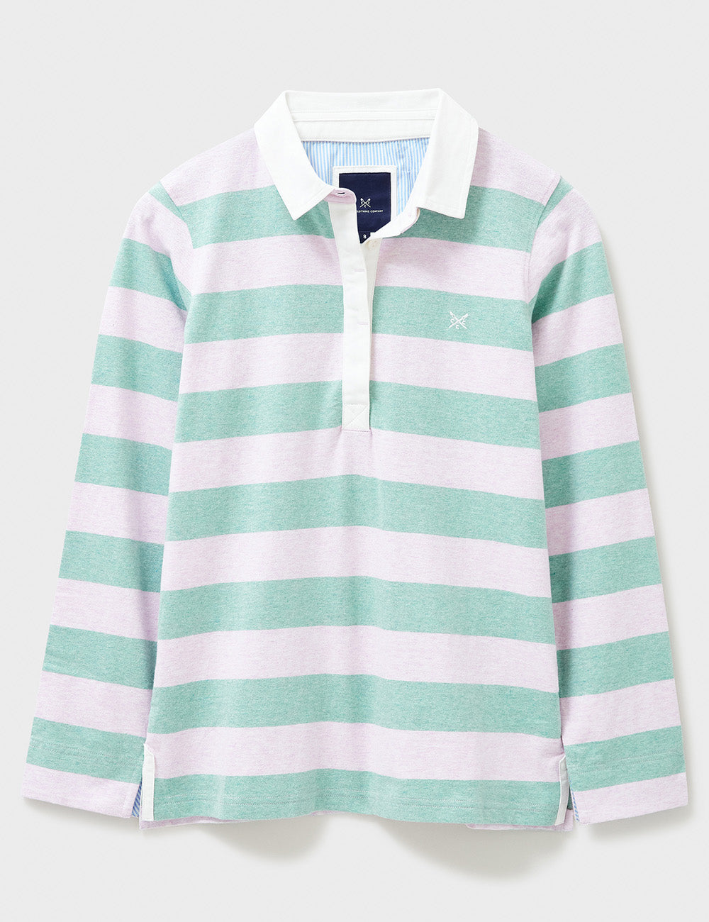 Crew Clothing Rugby Shirt - Sea/Pink