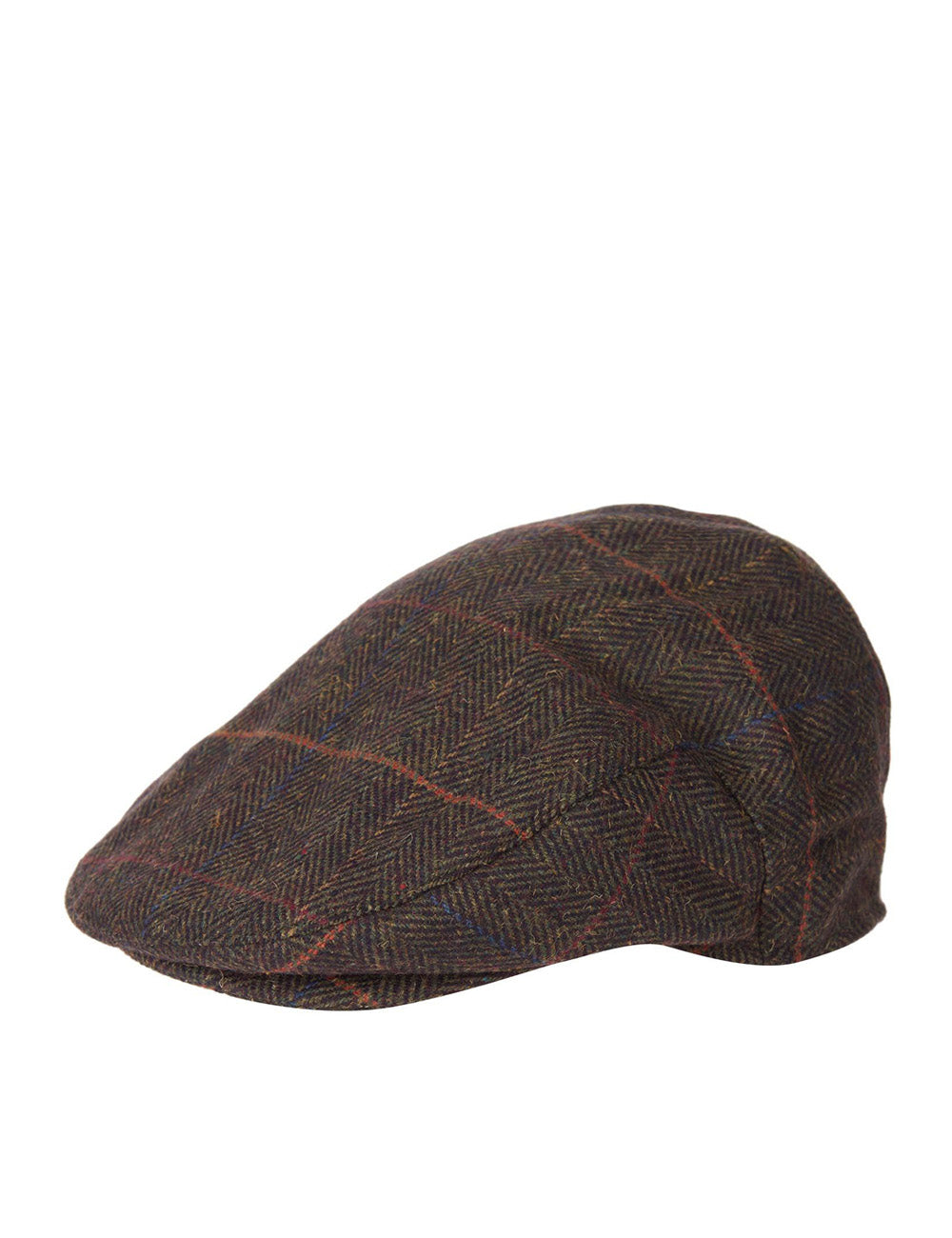 Barbour Wilkin Flat Cap - Olive Herringbone