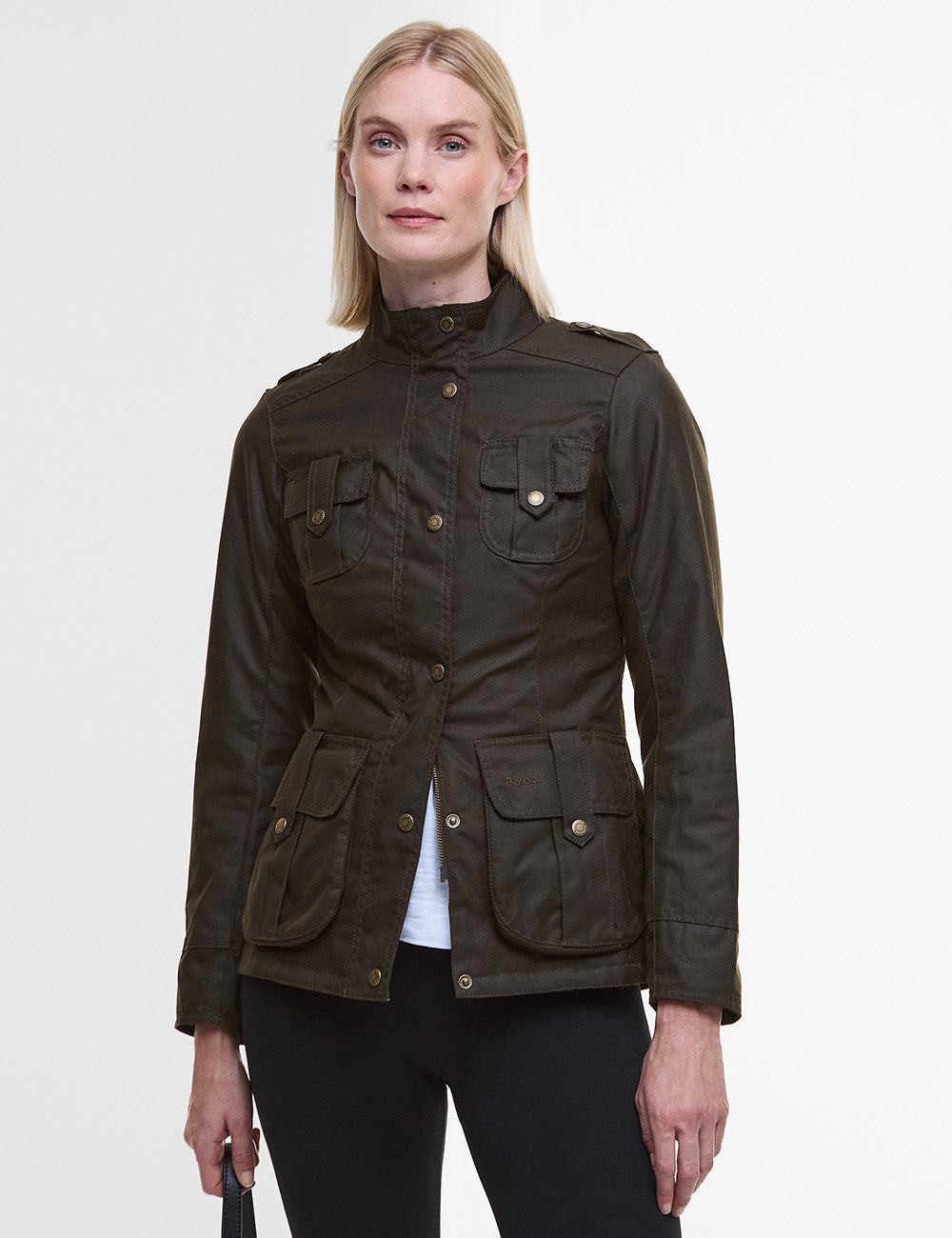 Barbour Winter Defence Wax Jacket - Olive