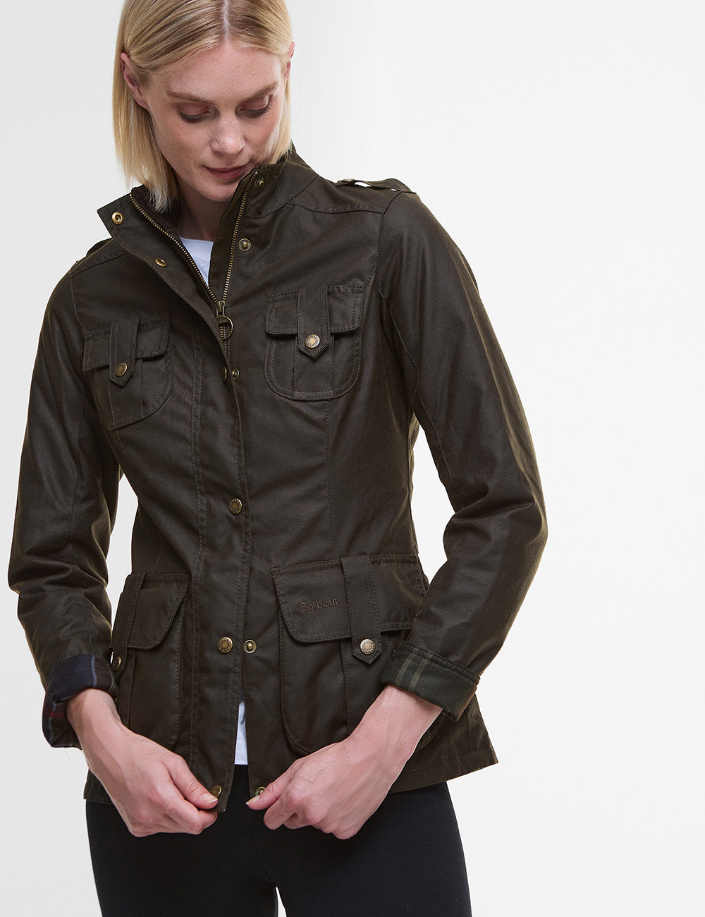 Barbour Winter Defence Wax Jacket - Olive
