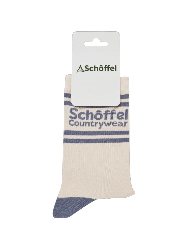 Schoffel Cotton Socks Pale Stone Retro
