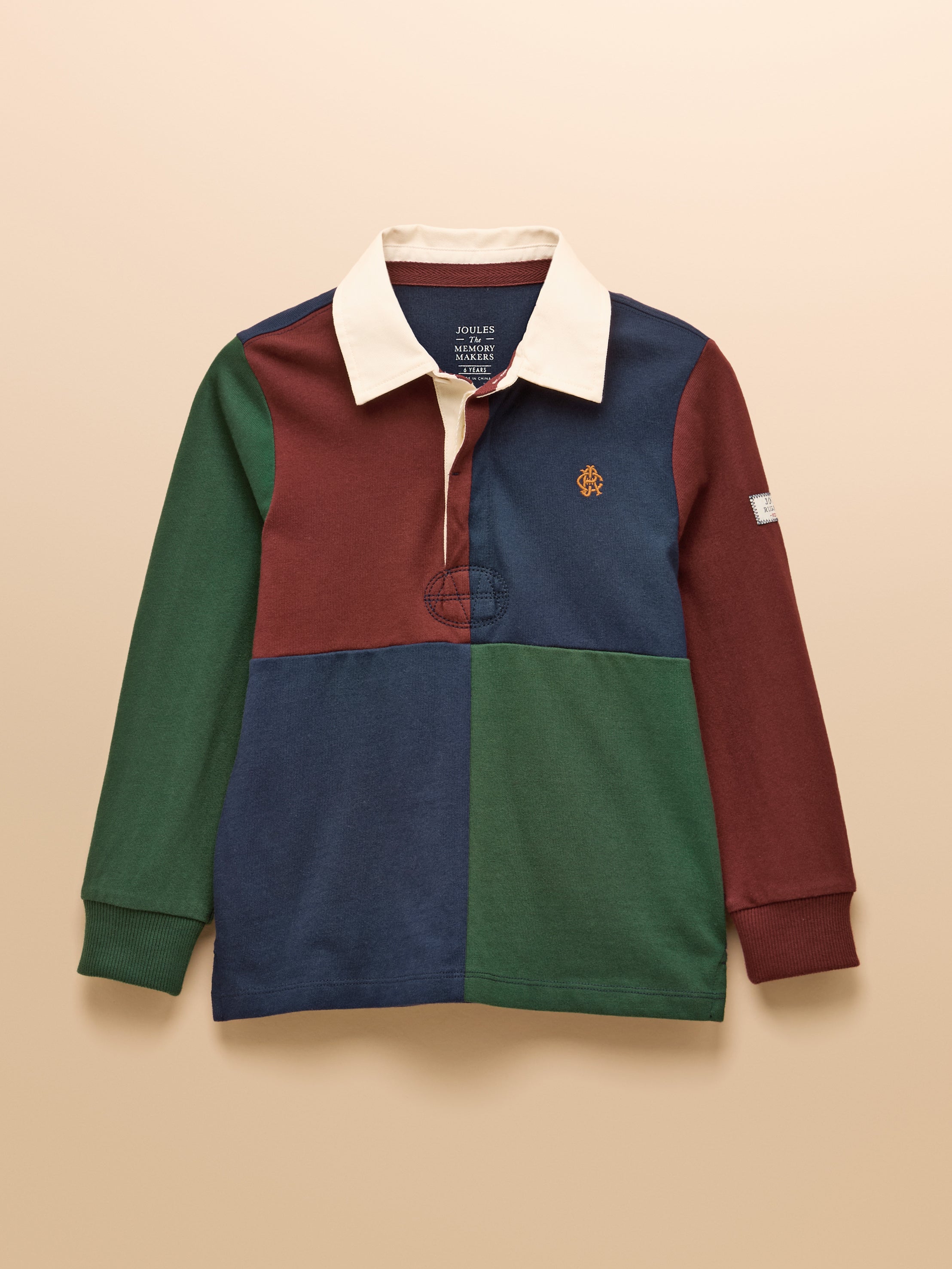 Joules Boys Rugby Club Multi Colour block Shirt