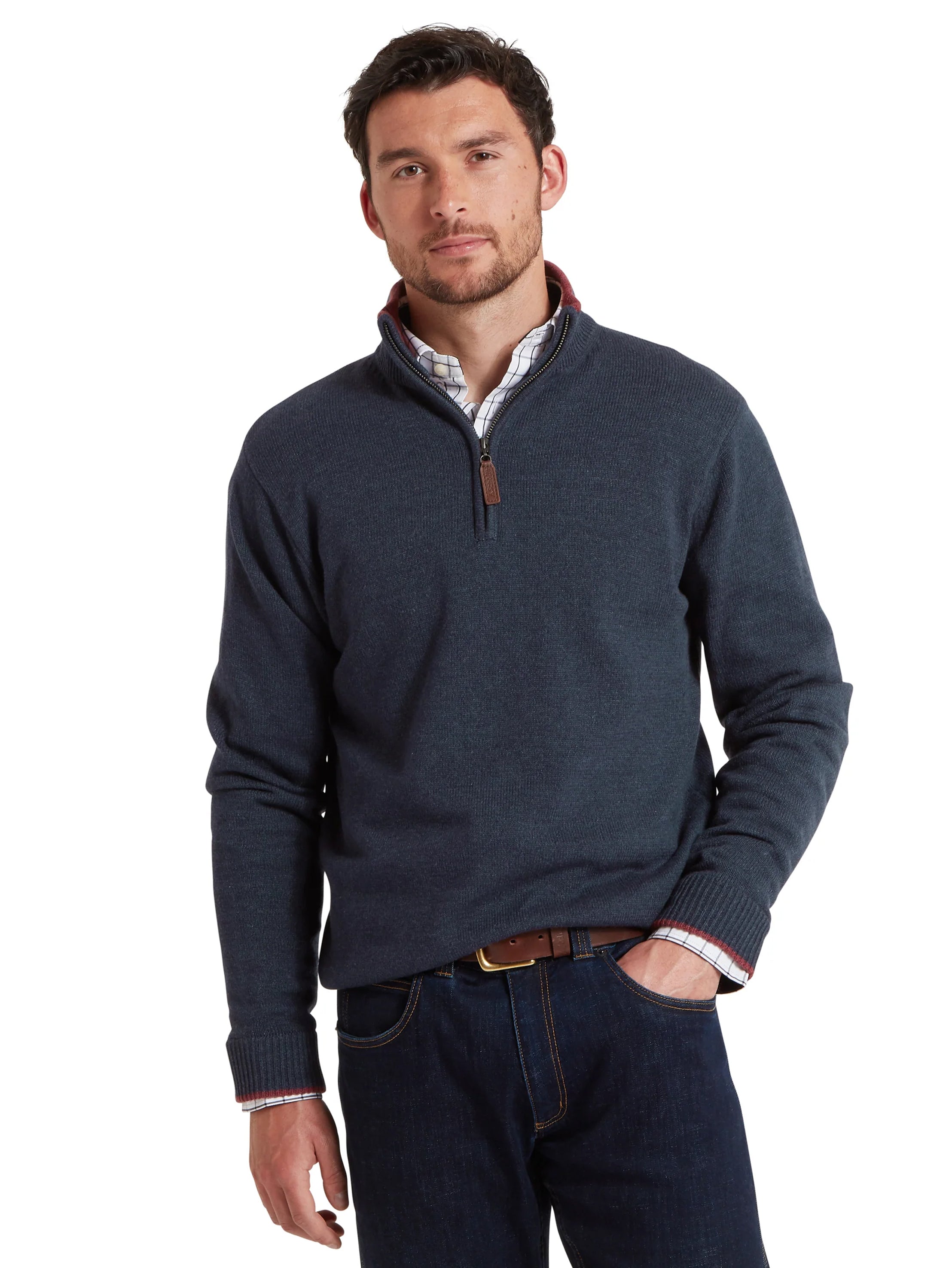 Schoffel Blair Quarter Zip Jumper Ink Navy