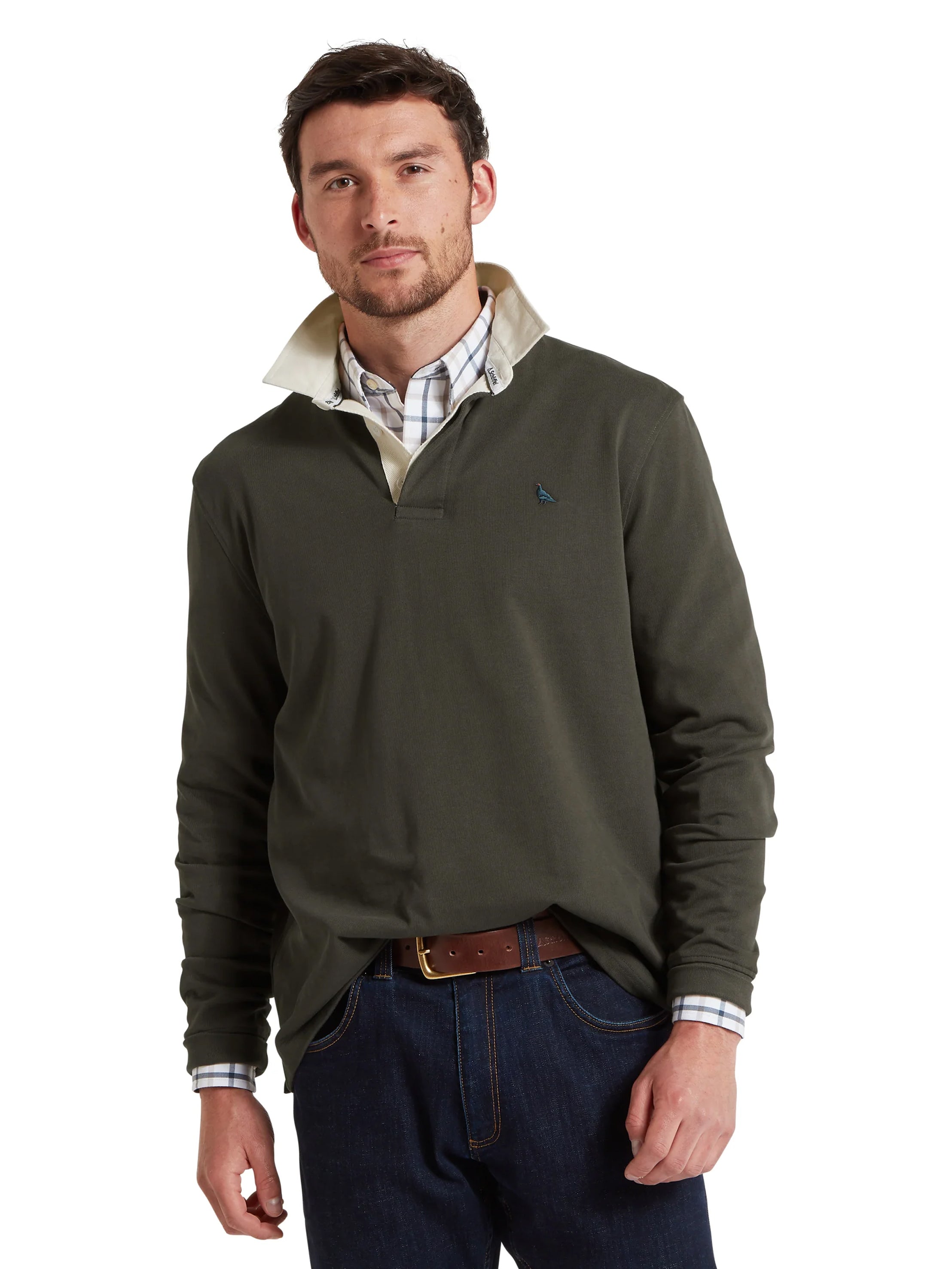 Schoffel Porthallow Rugby Shirt Peat Green