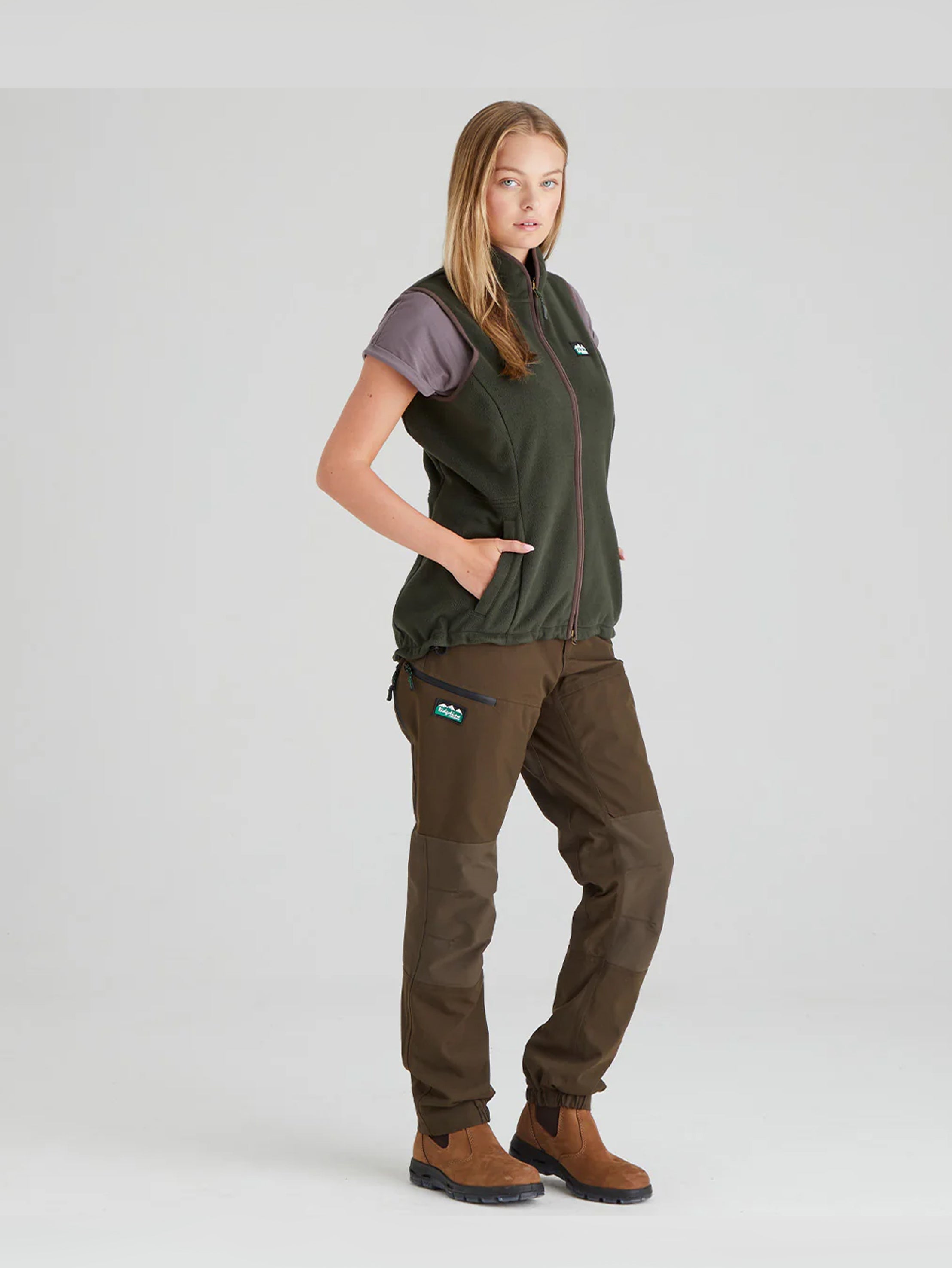 Ridgeline Womens Kodiak Fleece Gilet Deep Forest