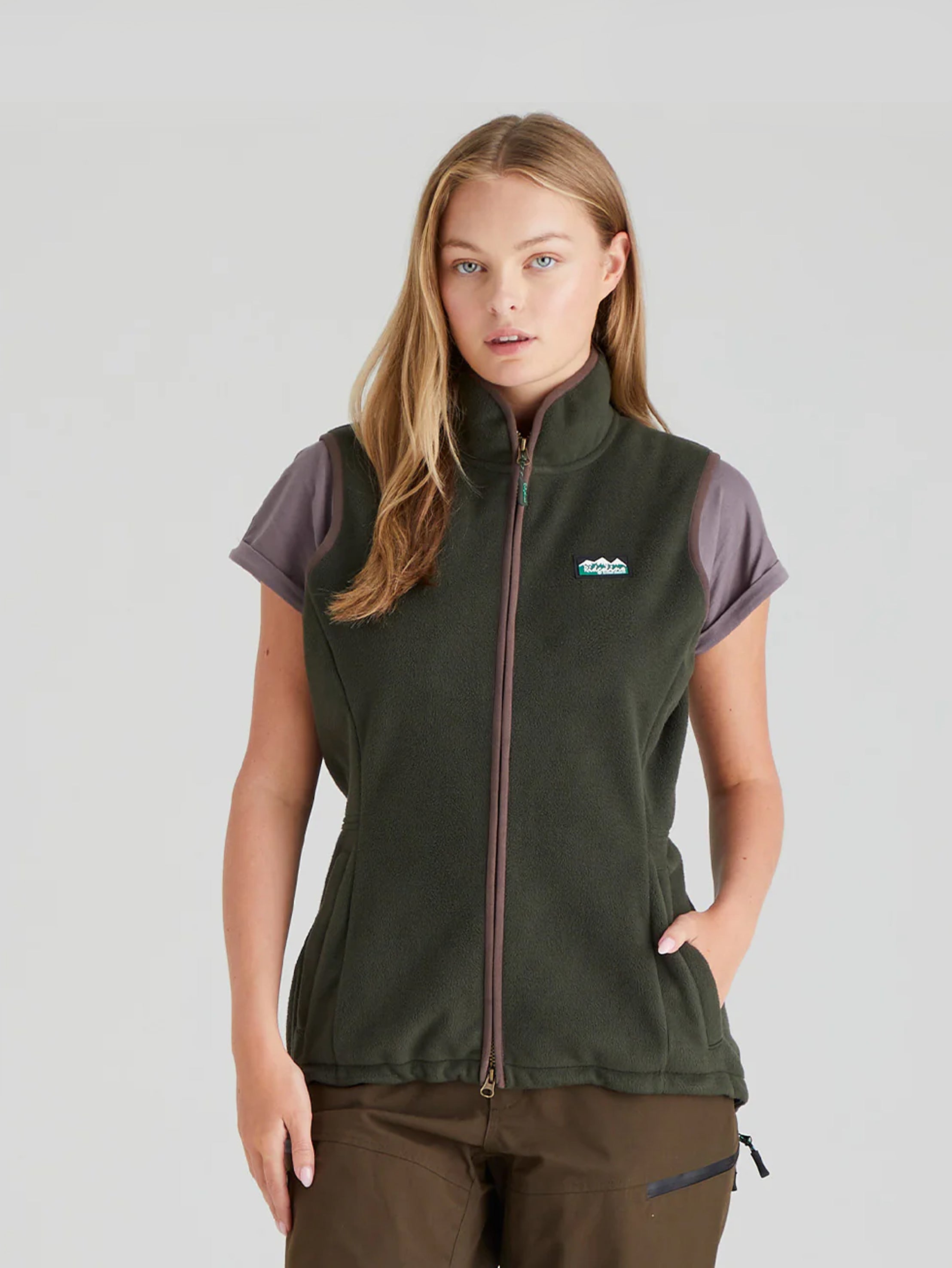 Ridgeline Womens Kodiak Fleece Gilet Deep Forest