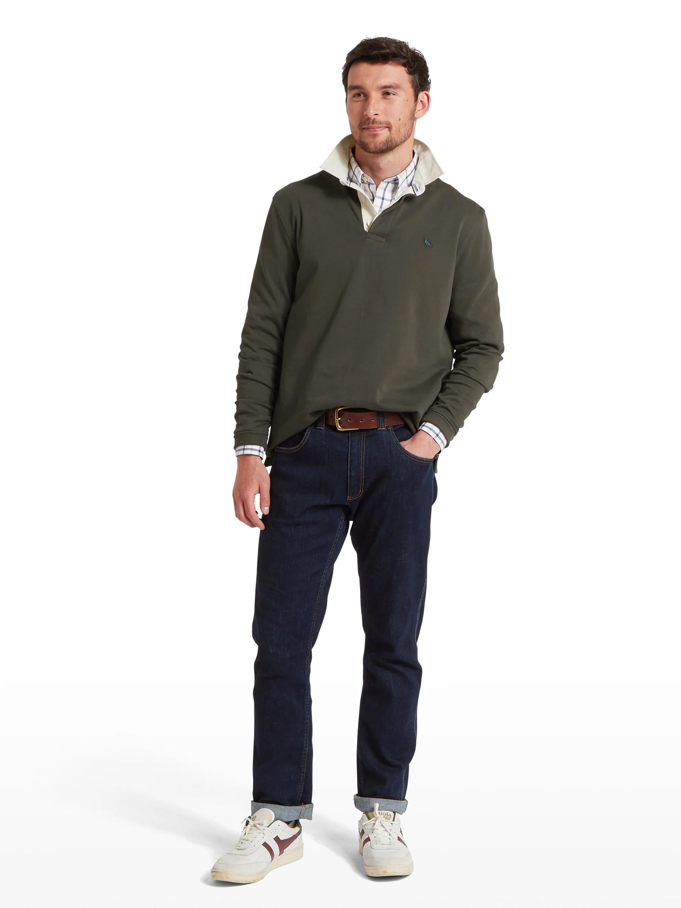 Schoffel Porthallow Rugby Shirt Peat Green