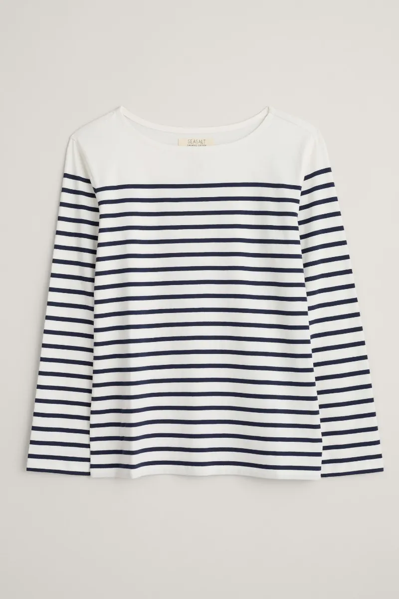 Seasalt Sailor Shirt - Falmouth Breton Chalk Maritime