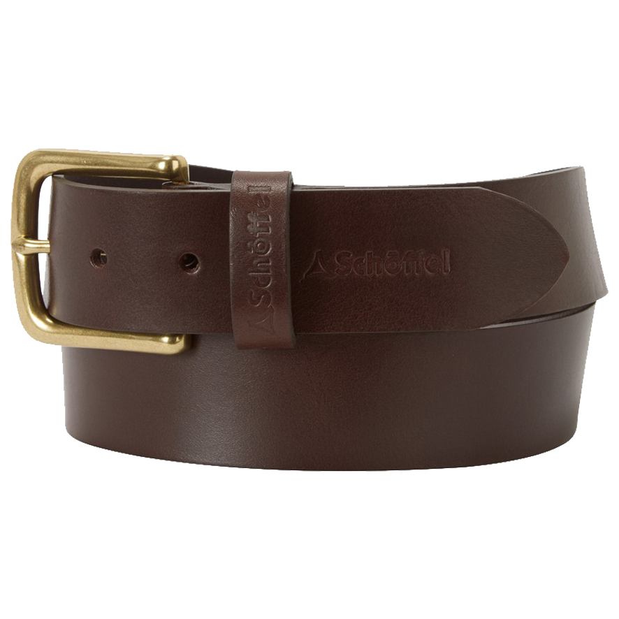 Schoffel Castleton Leather Belt - Dark Brown