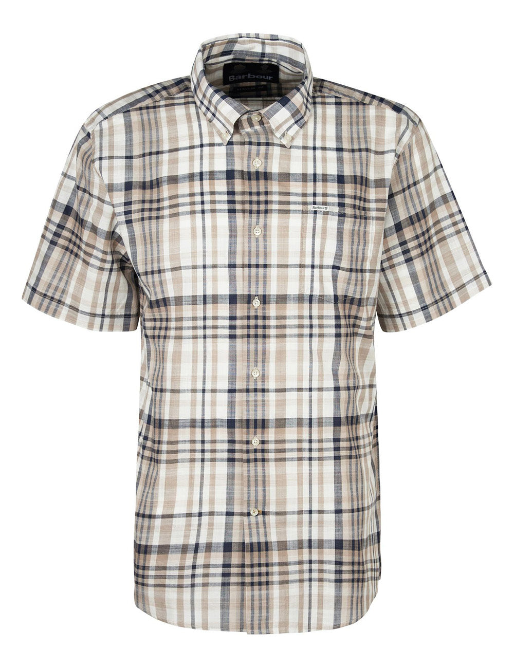 Barbour's Hartley Shirt in River Birch Tartan on a white background