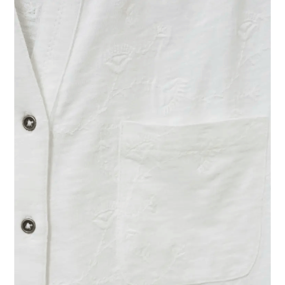 White Stuff Penny Pocket Embroidered Jersey Shirt - Brilliant White